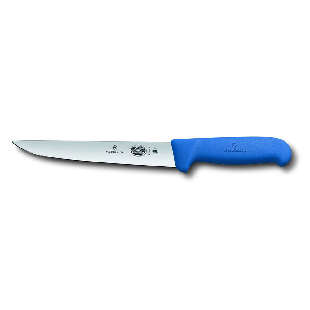 Cuchillo de espalda recta con cuchillo con fibrox (azul)