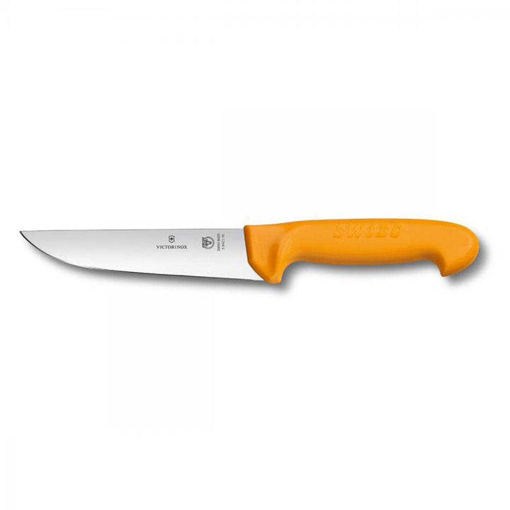 Swibo lige ryg blad Butcher's kniv (gul)