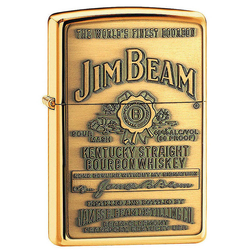 Jim Beam Full Etichetta Full Chip High Polish Accendino