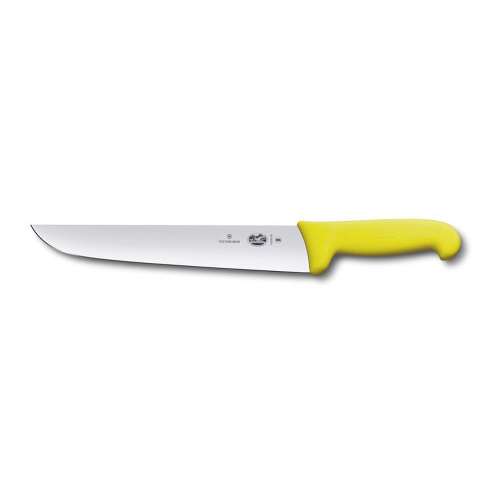 Cuchillo de cuchilla de espalda recta con fibrox (amarillo)