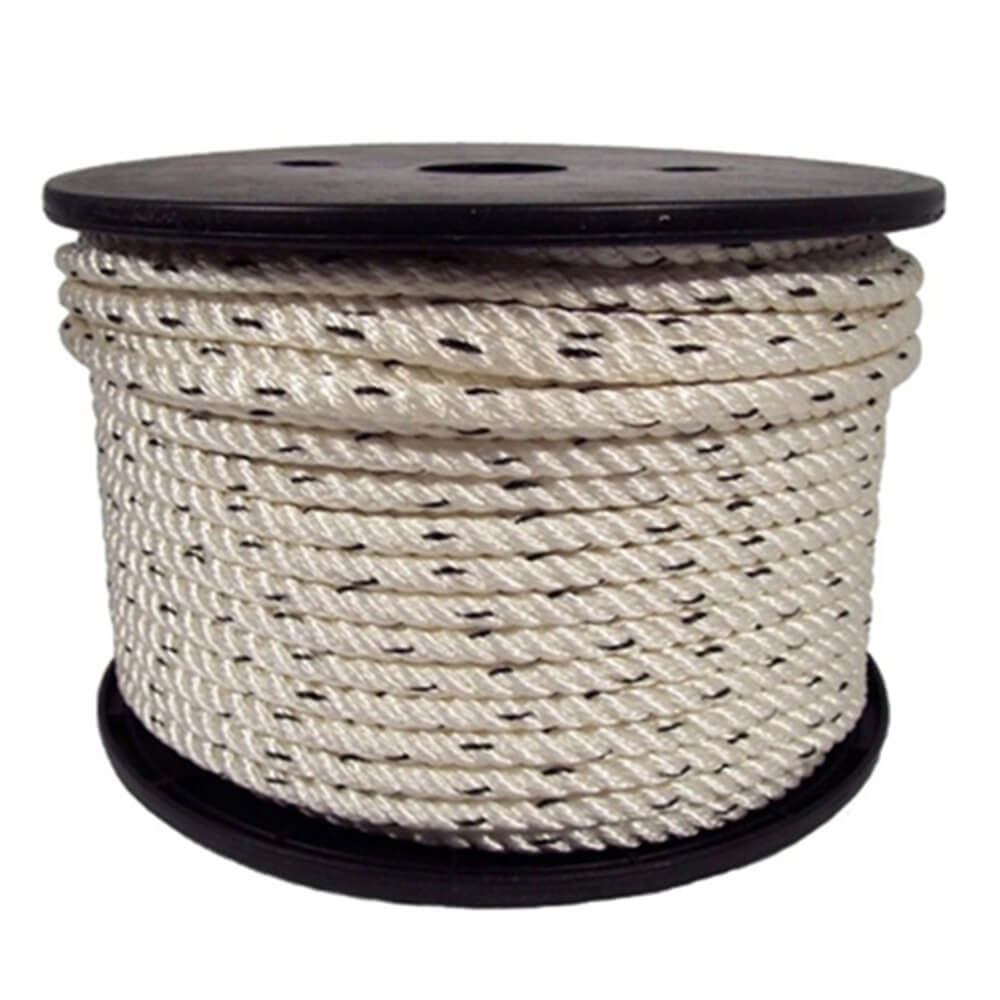 Nylon White + Black Fleck Rope 100m rotolo