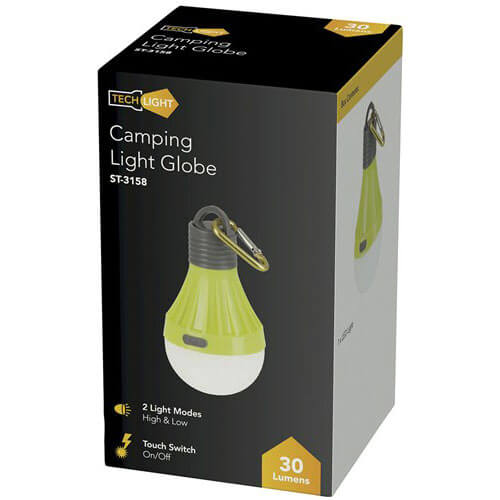 TechLight Camp Light Lightbulb with Carabiner Hook (0.5W)