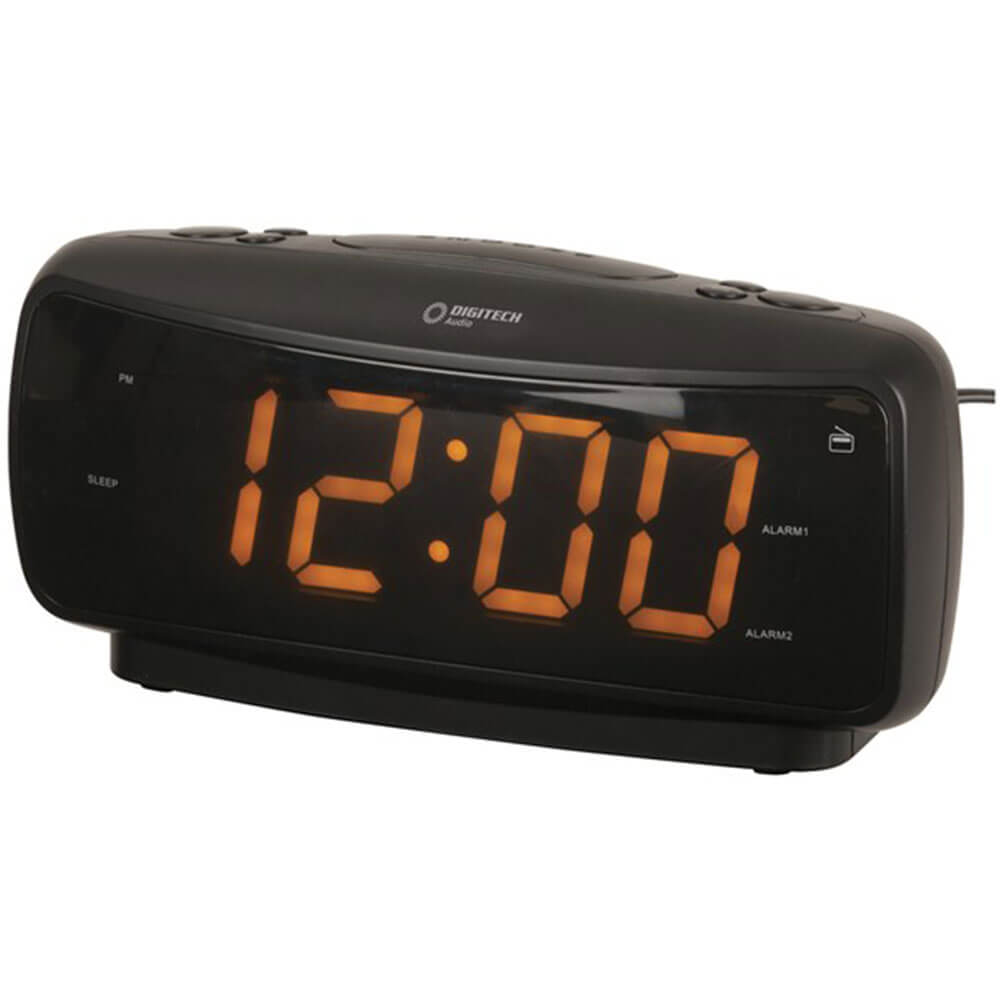 Compact Portable 240V Large Digital Alarm Clock AM/FM Radio