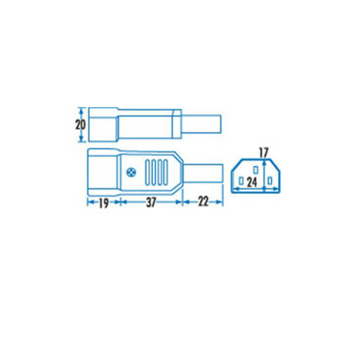 IEC Line Male Power Plug