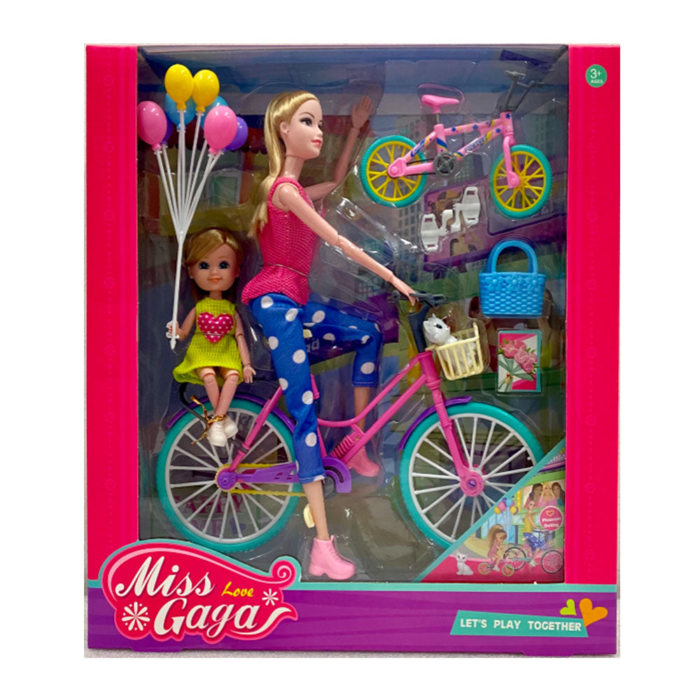 Miss Gaga Doll Set com animais de estimação e acessórios