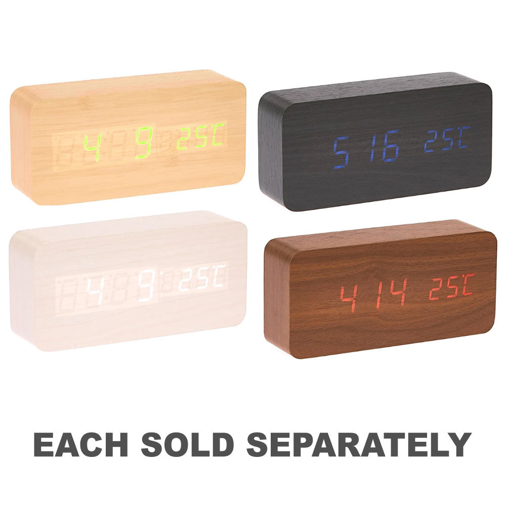 LED Cuboids Table Clock w/ Temperature Display