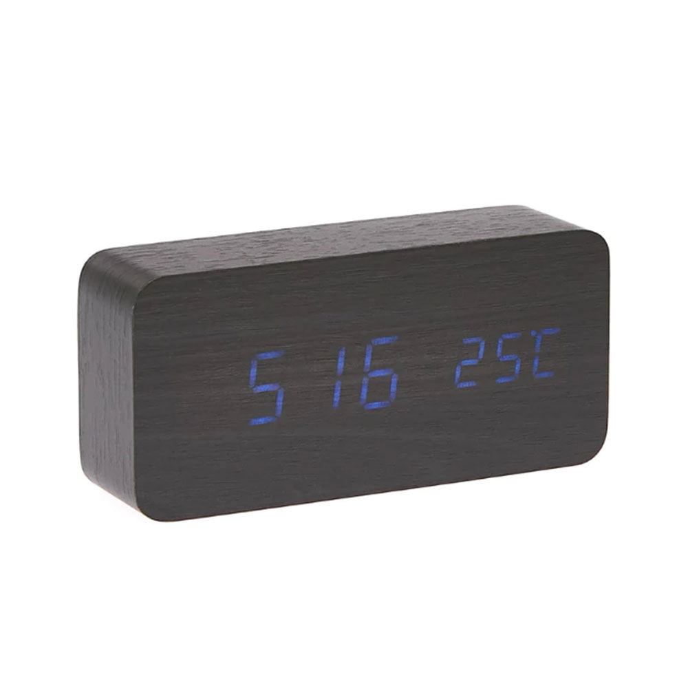 LED Cuboids Table Clock w/ Temperatur Display