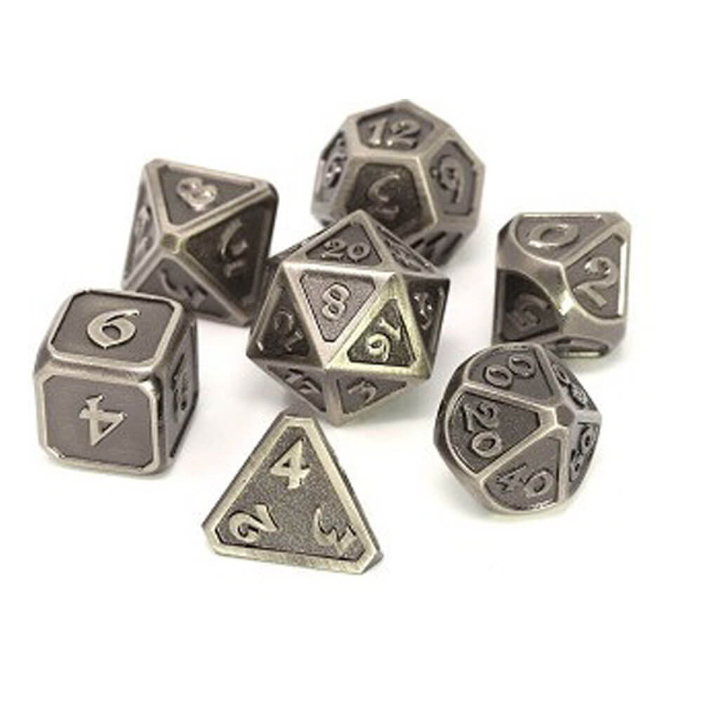 Dice Metal Set Polyedral Mythica Battleworn