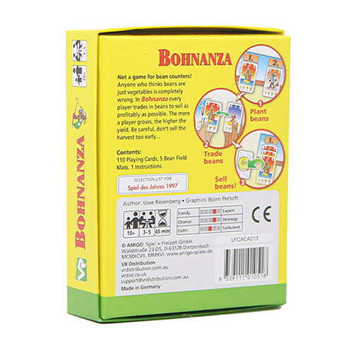 Jeu de stratégie de Bohnanza à Bean