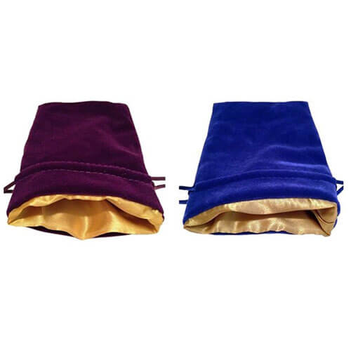 MDG Velvet Dice Bag (with Gold Satin Lining)