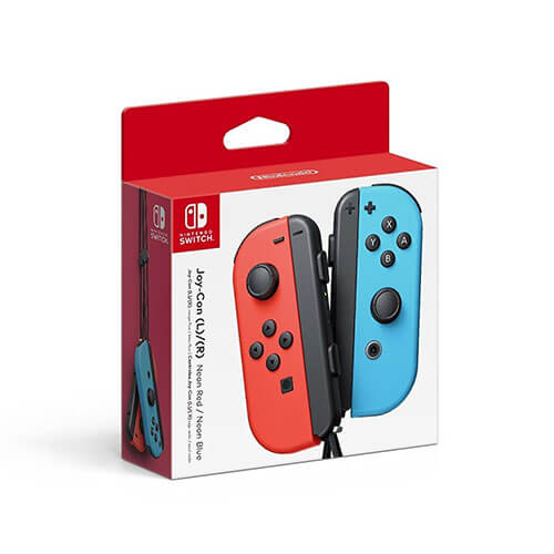 SWI Joy Con Pair Controller (Neon Red/Neon Light Blue)