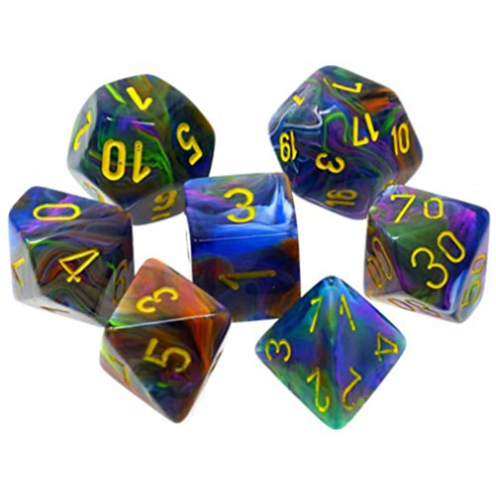 D7 Die Set Dice Festive Polyhedral (7 terninger)