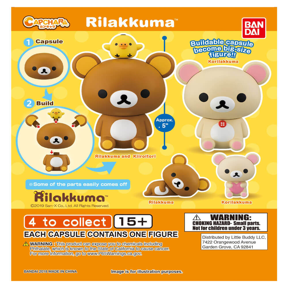 Personnage Gashapon Rilakkuma Cap (pack de 50)