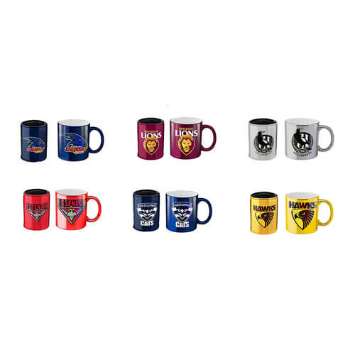 AFL Metallic Coffee Mug & Can Cooler Pack