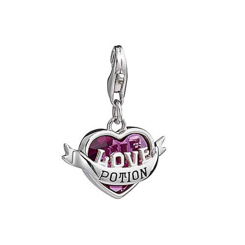 Harry Potter Silver Love Potion Charm with Crystal