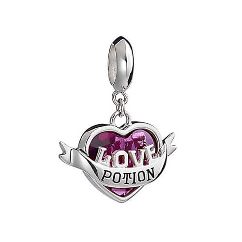 Harry Potter Silver Love Potion Charm with Crystal