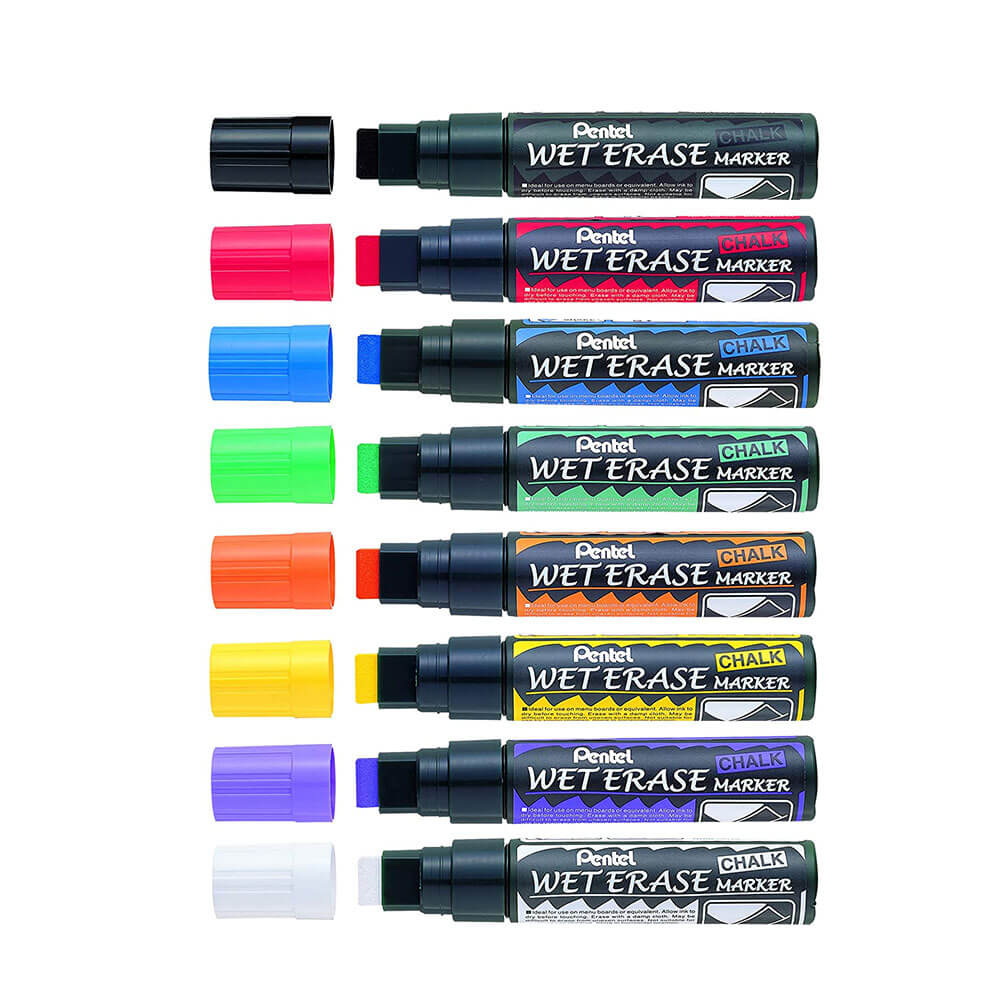 Pentel Liquid Chalk Wet Efface Effacer le marqueur 12pk