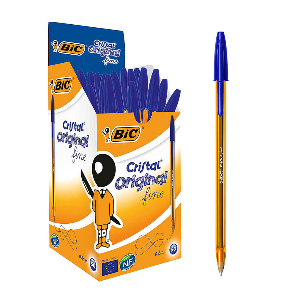 Bic Cristal Original Fine Ballpoint Pen 0,8mm 50pk