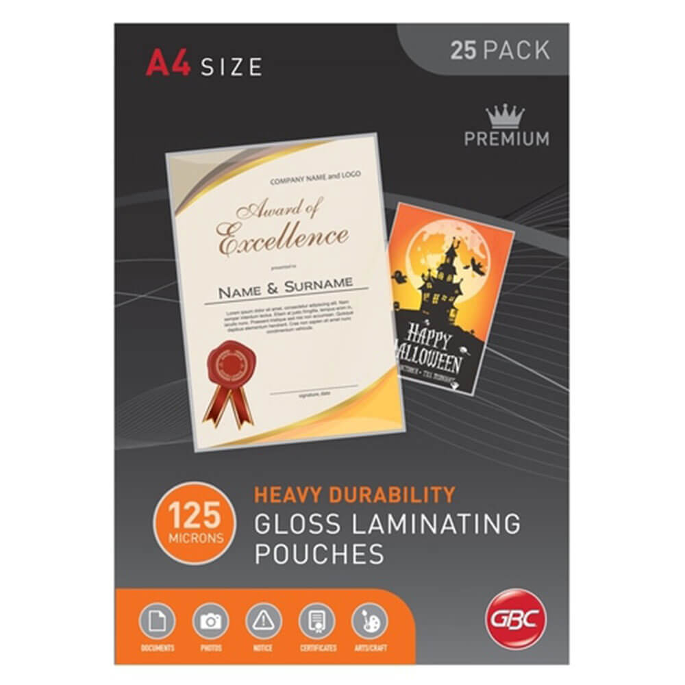 GBC Signature Laminating Pouches 125 micron A4 (25pk)