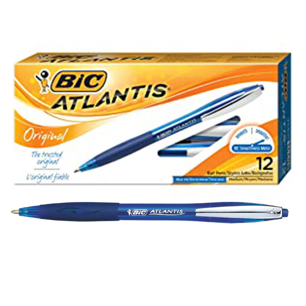 BIC Atlantis uttrekkbar pennemedium (12pk)