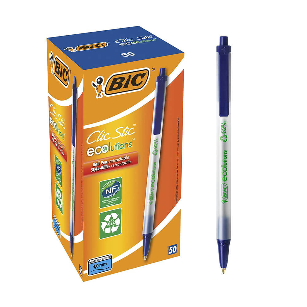 Bic Ecolutions clic ball pineペン1.0mm（50pk）