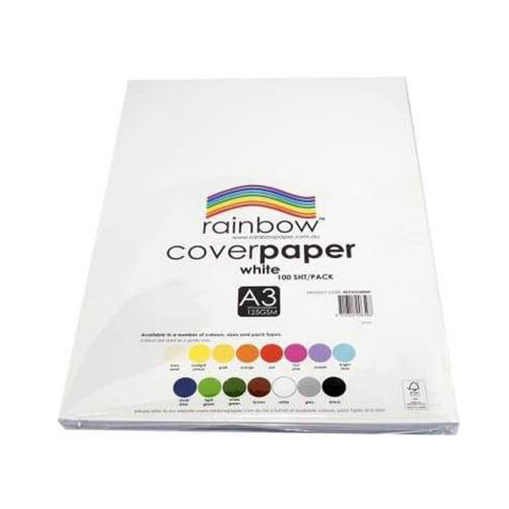 Carta arcobaleno di copertina A3 (100 fogli)