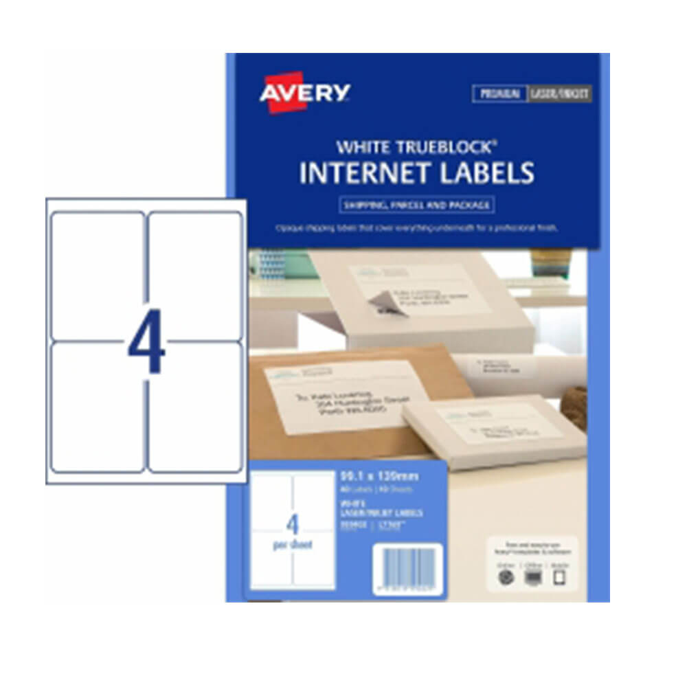 Avery TrueBlock Internetowa wysyłka wytwórnia 10pk White