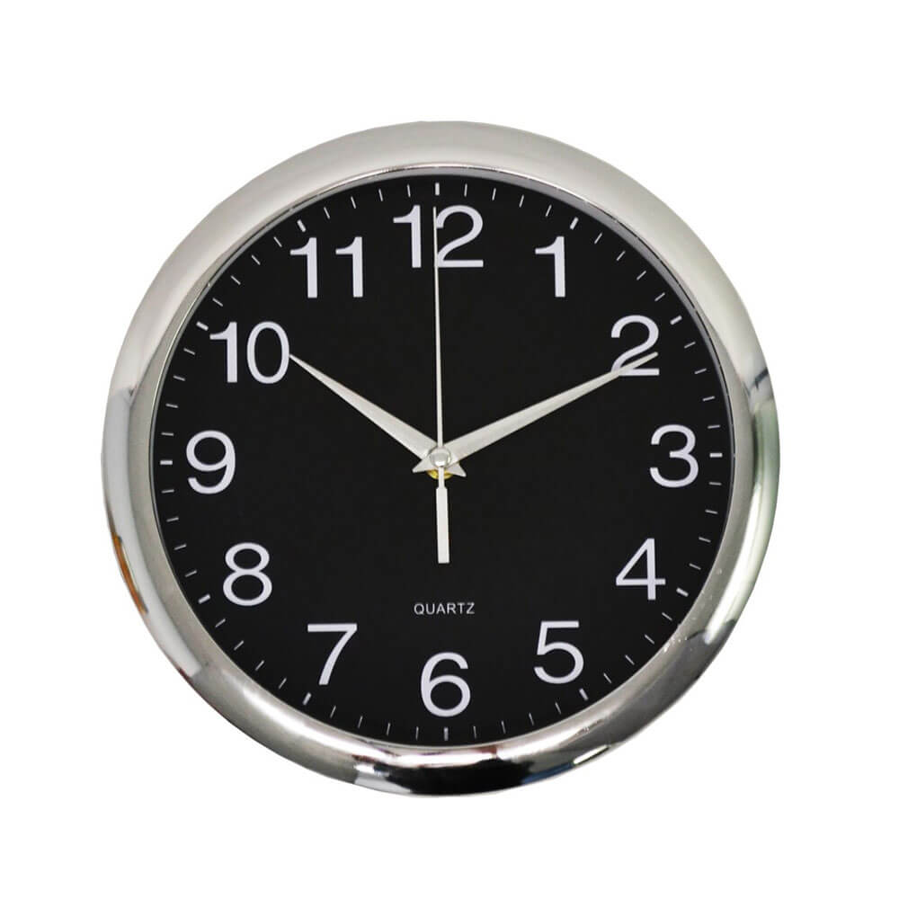 Italplast Round Clock Chrome Frame