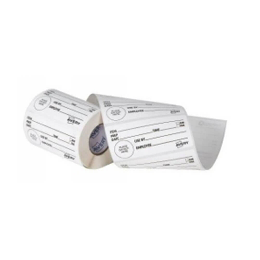 Avery Shelf Life Removable Label 500/roll (White/Black)