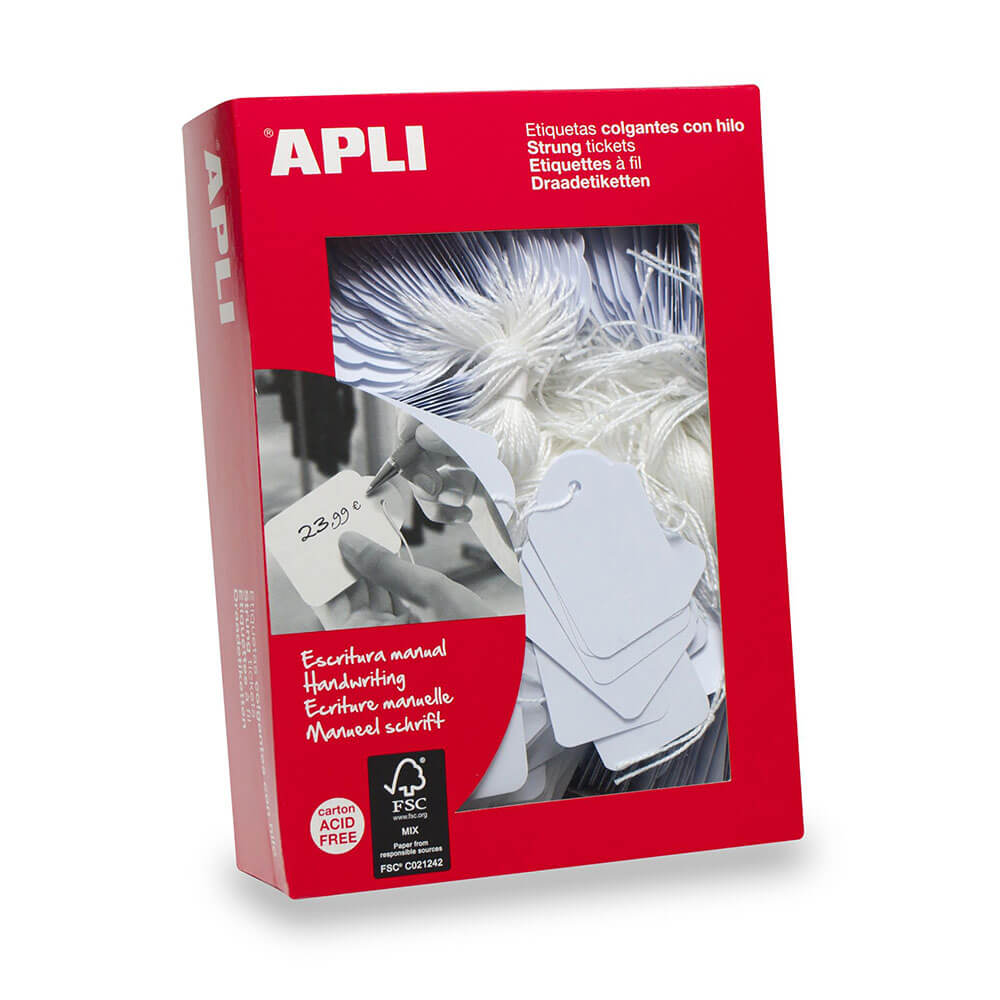 Tag di merchandising apli bianco 500pk