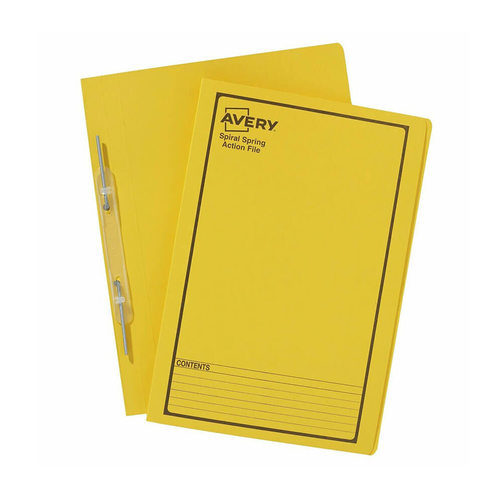 Avery Black Stampato Spring Spiral Foolscap (25pk)