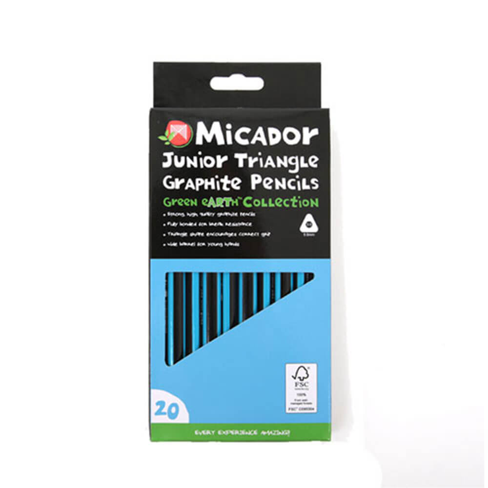 Micador Junior Triangle Graphit Pencils (20pk)