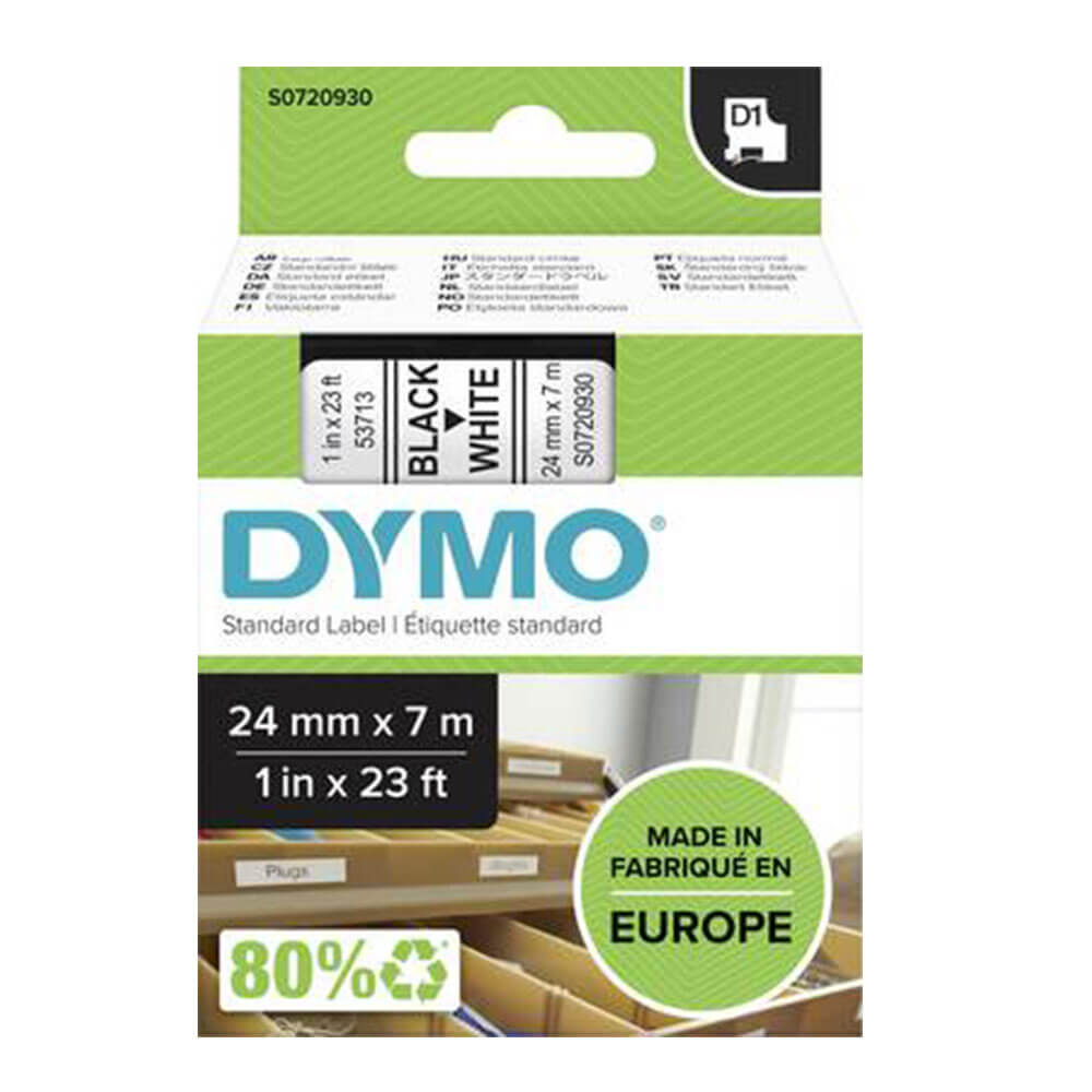 Dymo d1 båndetikett 24mmx7m