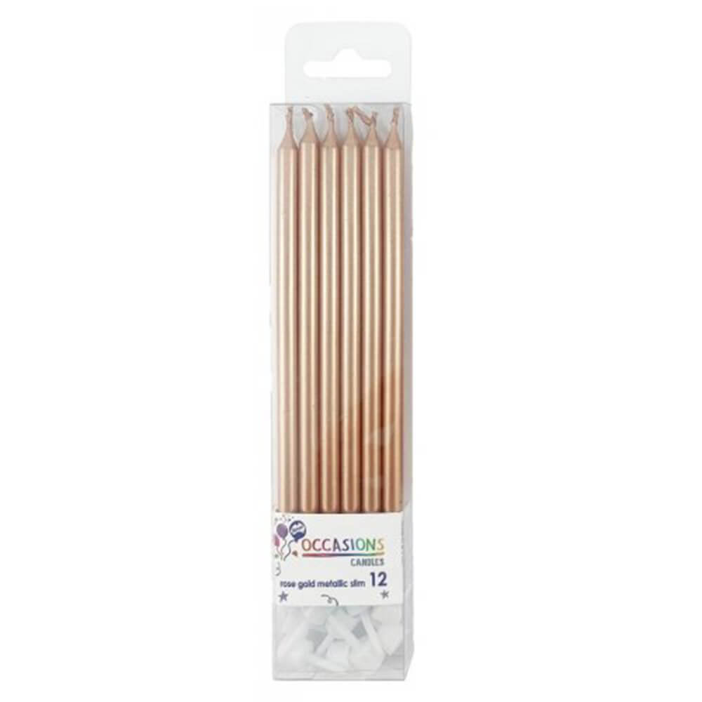 Alpen Slim stearinlys med holdere 120mm (12pk)