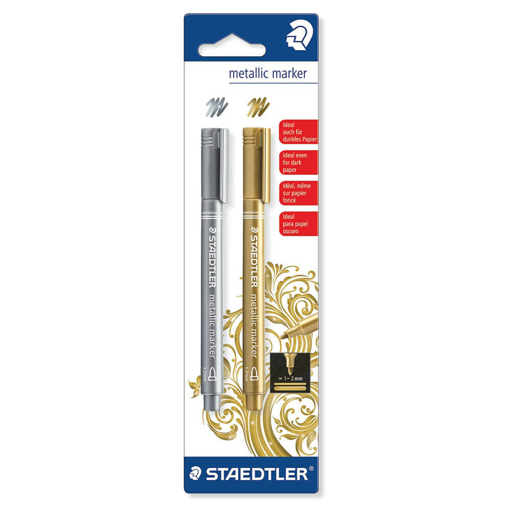 Staedtler Metallic Markers 2pk (Gold & Silver)