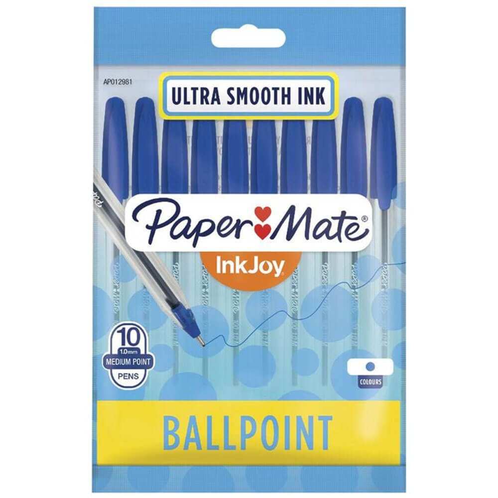 Paper Mate Inkjoy Polpe Pen Medium 1.0 mm 10pk