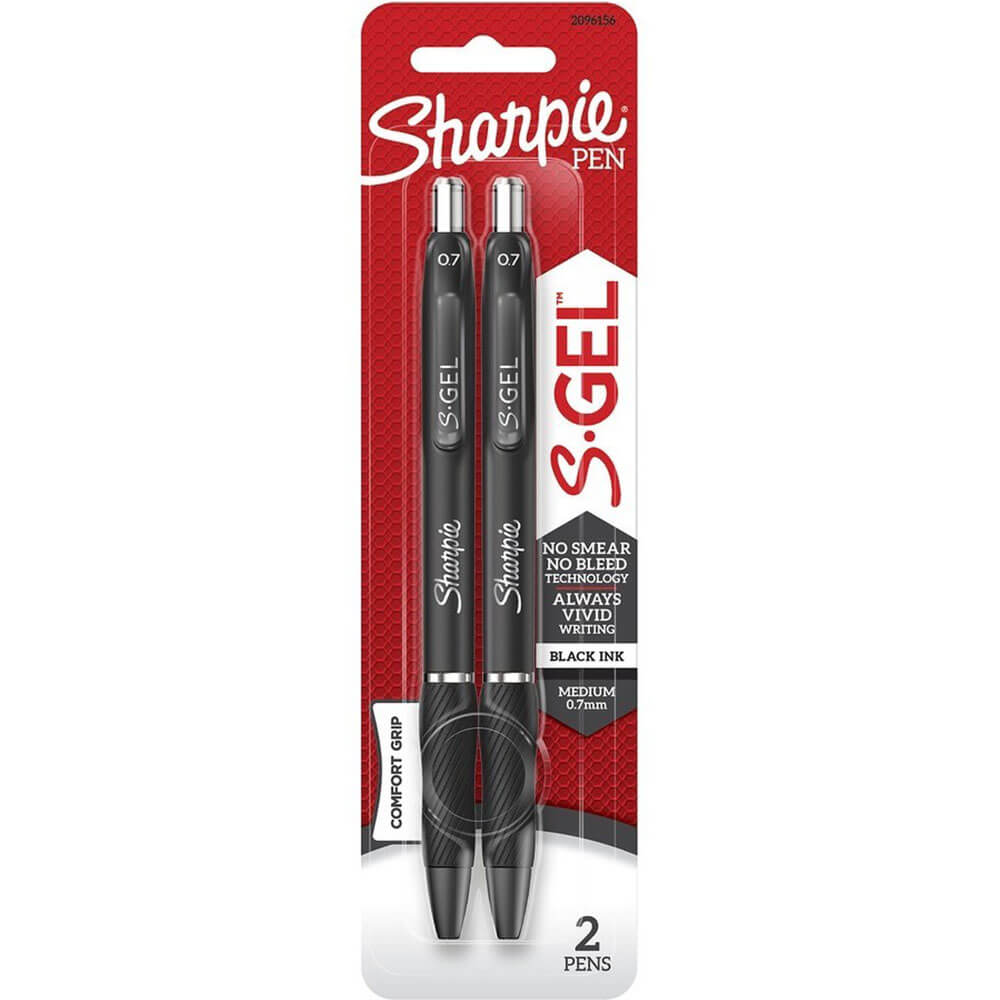 SHARPIE S-GEL PEN RETRAXIBA MEDIO 0.7 mm (2pk)