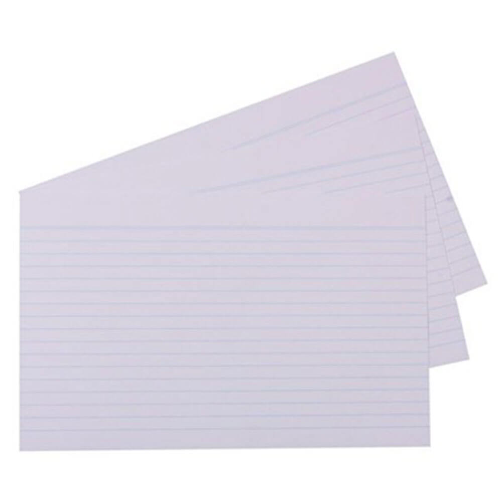 Cartes du système réglées Quill 100pk (blanc)