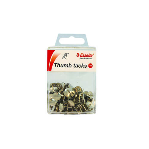 Esselte Thumb Tacks Drawing Pins (100pk)