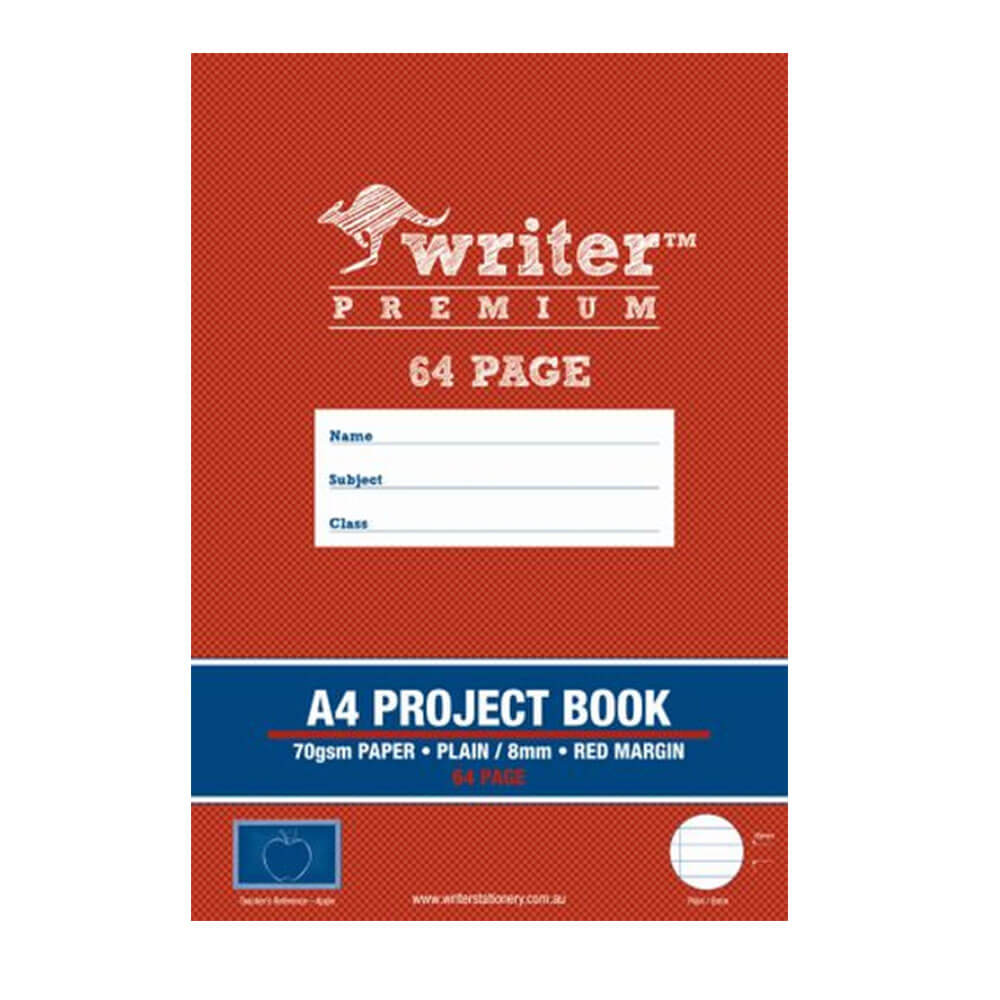 Livro de projetos Premium Plain & governou o Writer Premium 8mm A4