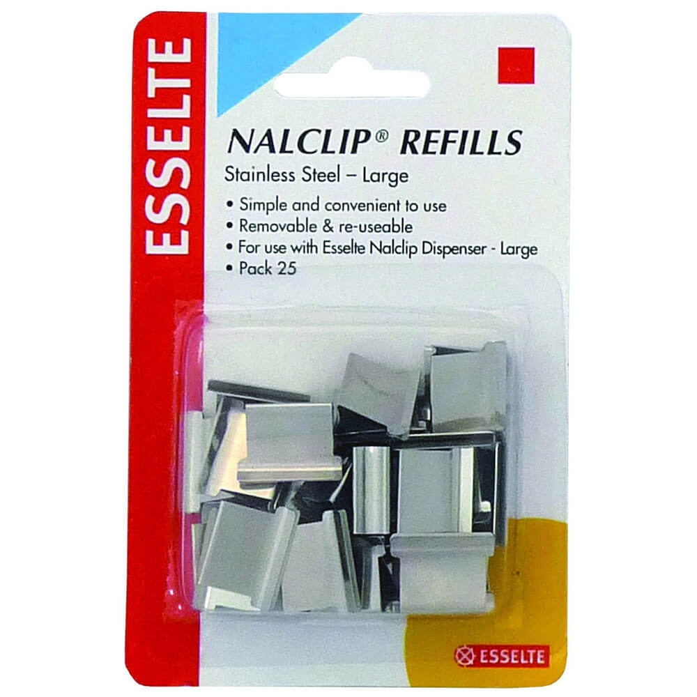 Recargas de nalclip de acero inoxidable Esselte