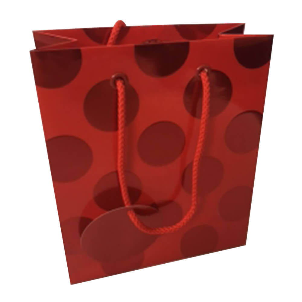 Ozcorp Foil Dot Gift Bag (rød)