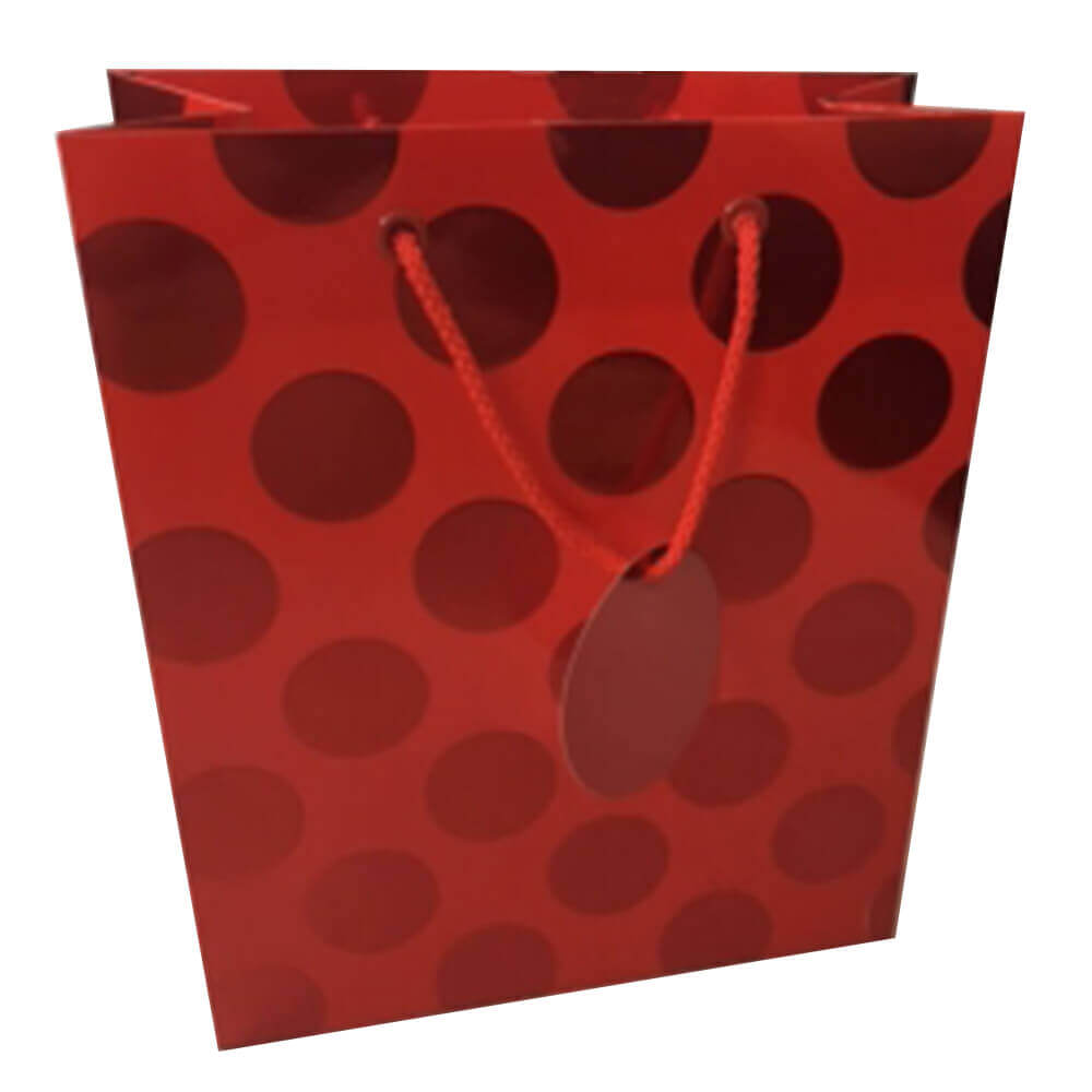 Ozcorp Foil Dot Gift Bag (rød)