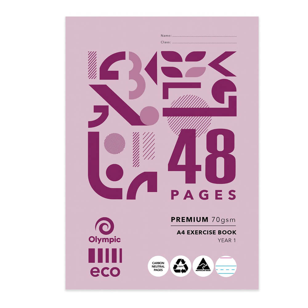 Olympisch A4 Eco-gerecycled 48 pagina's tellende oefenboek 20pk