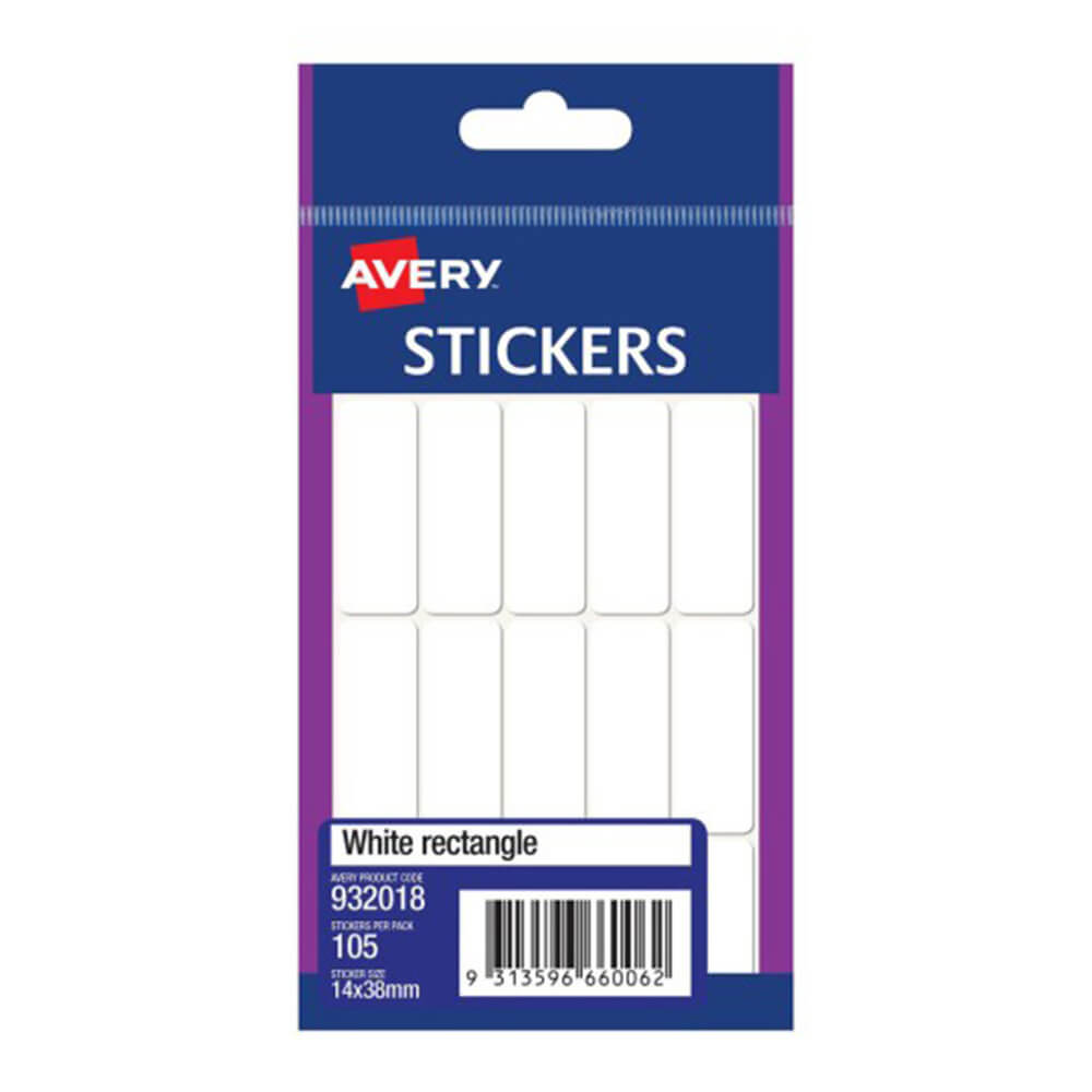 Avery autocollants rectangulaires multi-usage (pack de 10)