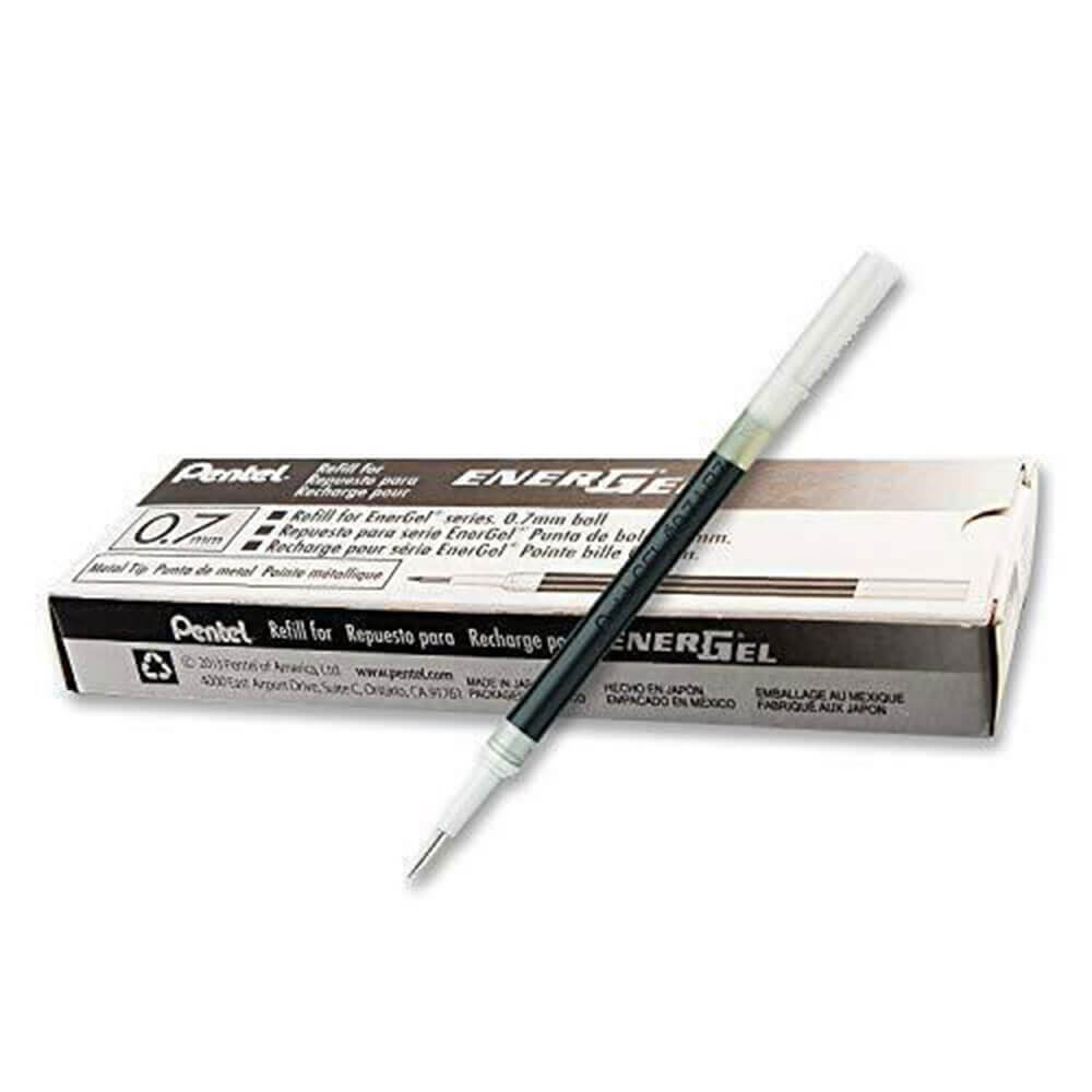 Pentel Energel 0,7 mm flytende gelpenn påfylling 12 stk