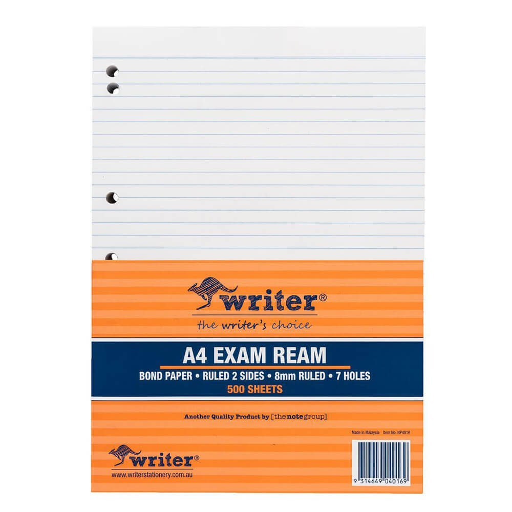 O Writer A4 8mm governou o documento de exame com margem (55gsm)