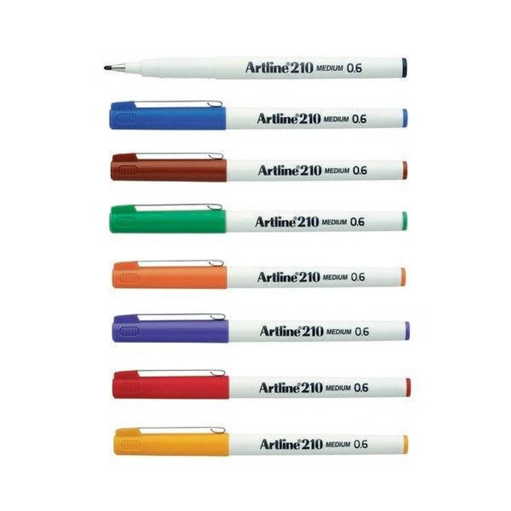 Artline Fineliner Medium Pen 0,6mm (boks med 12)