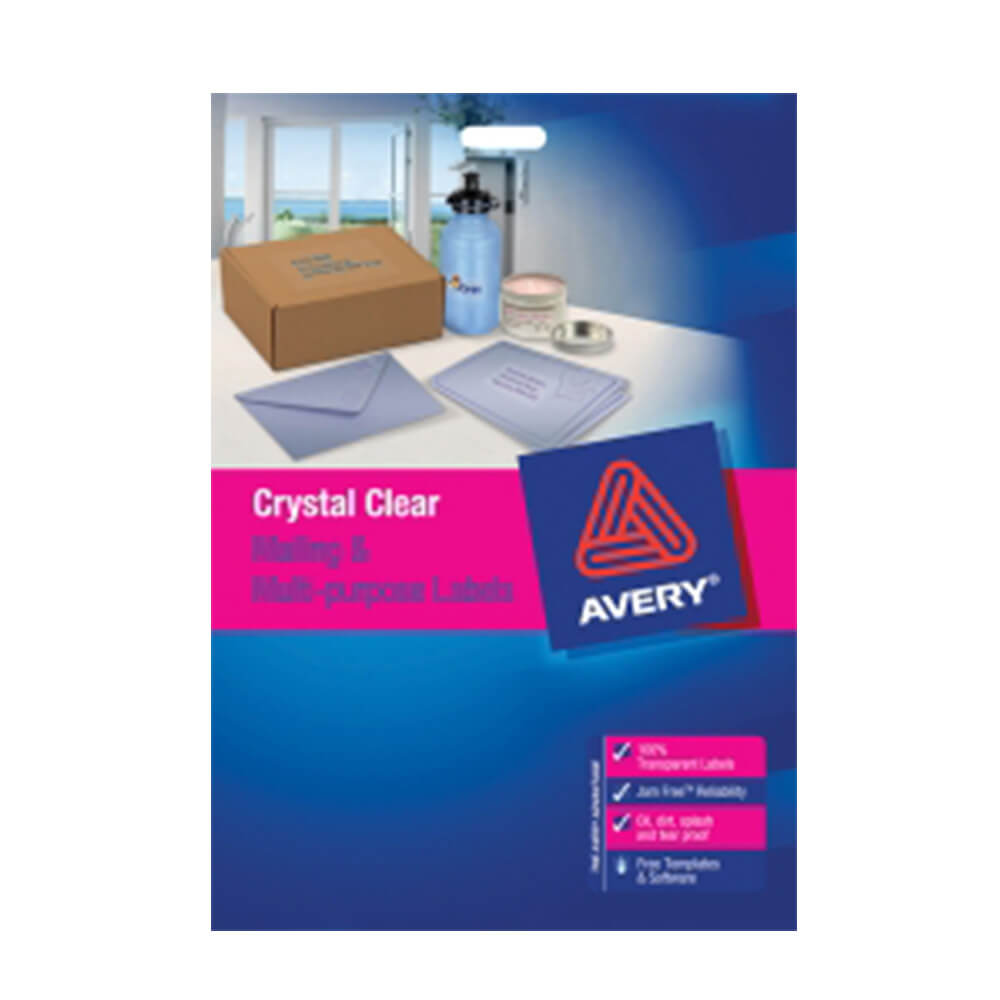 Etichetta laser Avery Clear (confezione di 25)