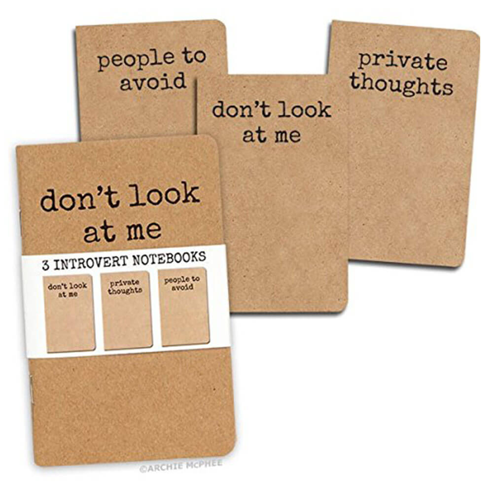 Archie McPhee Introvert Notebooks Set of 3